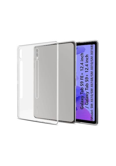 Samsung Galaxy Tab S9 Fe Plus Sm-x610 Uyumlu Arka Şeffaf Kılıf, Ultra İnce Silikon Ve Darbeye Dayanıklıdır
