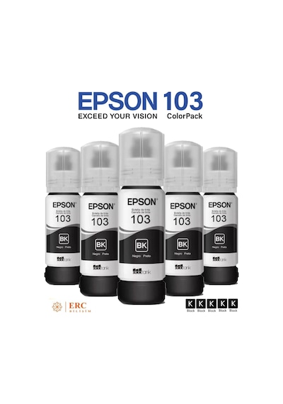 Epson 103 EcoTank L3266 Beşli Siyah Mürekkep Kartuş Seti