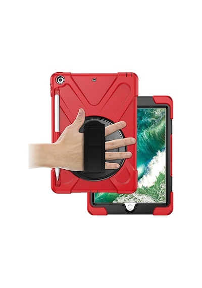 iPad Uyumlu 9.72017 iPad Uyumlu 9.7 2018 Kalem Yerli Standlı Zırh Kılıf/shockproof Case- 5775 Tablet Kılıfı