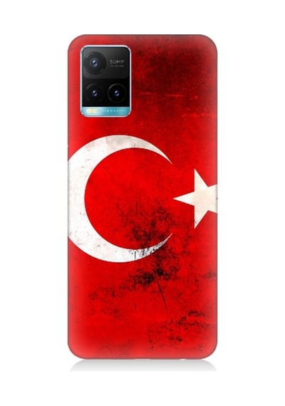 Vivo Y53s Uyumlu Türk Bayrağı Desenli Silikon Kılıf