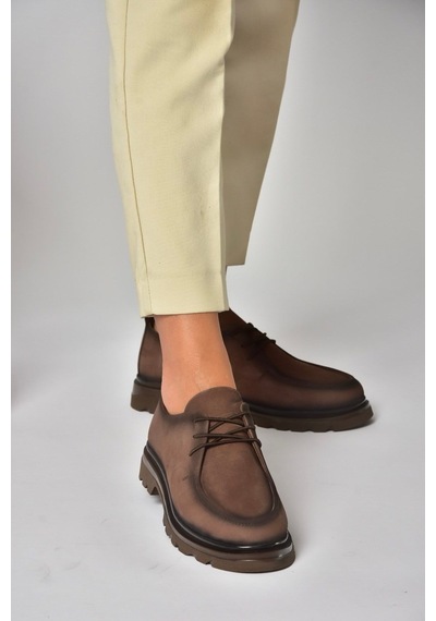 Fox Shoes Z555261101 Kahverengi Hakiki Deri Nubuk Kadın Ayakkabı