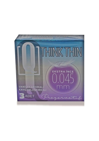 Q Kondom Think Thin 3'lü Extra Ince 0,045 Mm