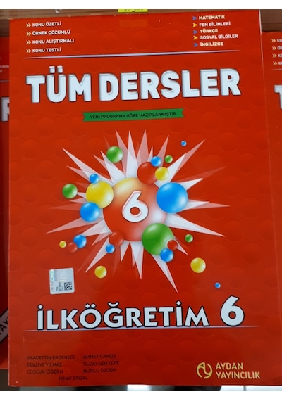 6.Sınıf Tüm Dersler Konu Anlatımlı Sorulu 2019 Baskı Aydan Yayın