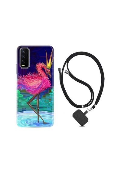 Vivo Y11S Kılıf Boyun Askılı Queen Flamingo 1748