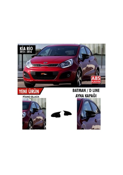 Ebal Otomotiv Kia Rio Batman Yarasa Ayna Kapağı Sinyalli Piano Black 2012 - 2016