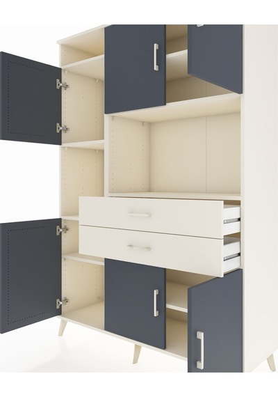 Hyperion Dolap 8 Raflı 2 Çekmeceli 6 Kapaklı 132x44x195 Aytaşı-antrasit/aytaşı Antrasıt/aytası Hyperion Dolap 8 Raflı 2 Çekmeceli 6 Kapaklı 132x44x195 Aytaşı-antrasit/aytaşı Antrasıt/aytası