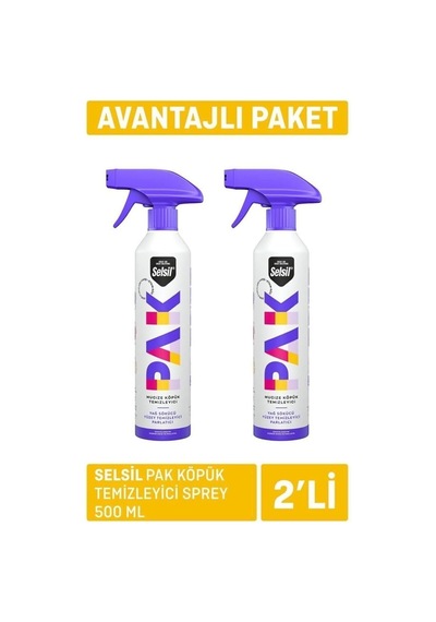 Pak Mucize Köpük Temizleyici Sprey 500 Ml X 2 Adet Diğer
