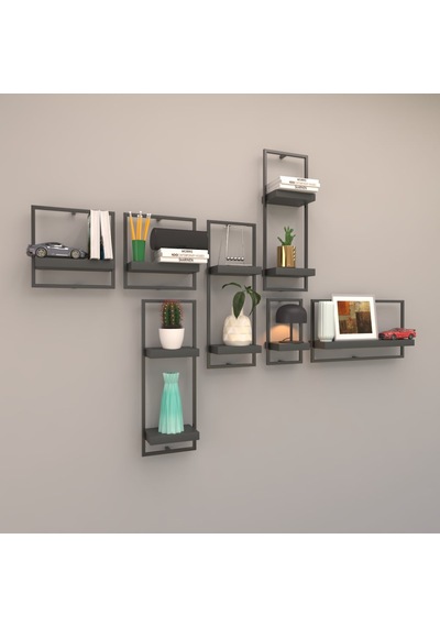 Rafkestir Milano Raf Seti - Model 5 Antrasit ( Mat )