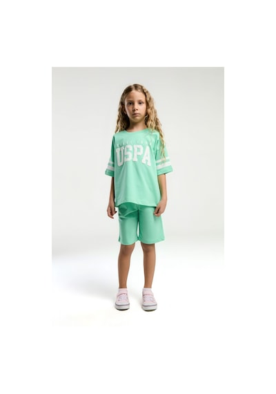 U.s. Polo Assn. Kız Çocuk Yeşil Bermuda Takım Us2091 Yeşil