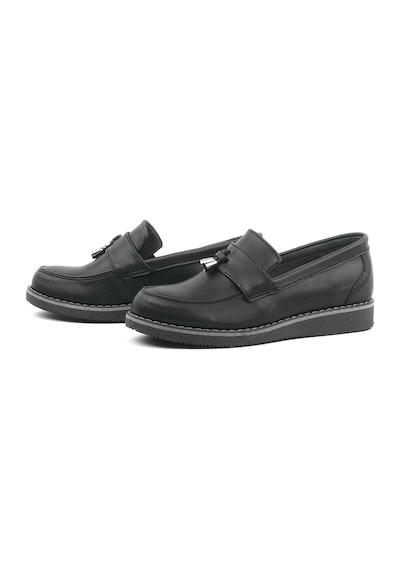 Sy Store Siyah Mat Loafer Klasik Çocuk Ayakkabısı Çok Renkli