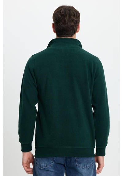 Tudors Erkek Slim Fit Dar Kesim Pamuklu Selanik Kumaş Dik Yaka Yeşil Sweatshirt-41874 Yeşil Tudors Erkek Slim Fit Dar Kesim Pamuklu Selanik Kumaş Dik Yaka Yeşil Sweatshirt-41874 Yeşil