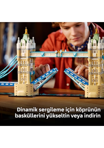 LEGO® Architecture Tower Bridge 21067 - Yetişkinler için Mikro Ölçekli Araçlar İçeren Yaratıcı Model Yapım Seti (3745 Parça)