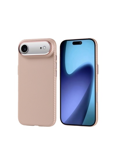 Apple iPhone Uyumlu 17 Air Kılıf Ultra İnce Karbon Tasarımlı Ve Magsafeli Cabix Premium Kapak Bej