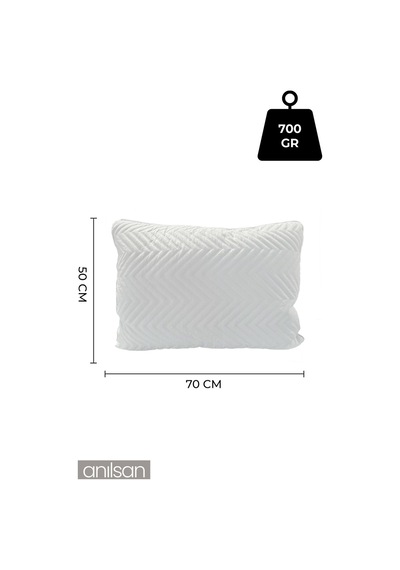 4'lü Klimalı Ortopedik Yastık - Yumuşak Ve Hava Kanallı 50x70 Cm, 700 Gr Premium Silikon Beyaz