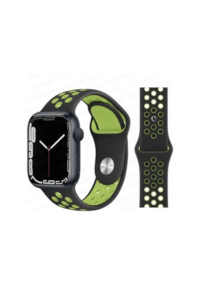 Apple Uyumlu  Watch  9-8-7-6-5-4-3-se-ultra-ultra 2 / 42-44-45-49 Mm Delikli Silikon Spor Kordon