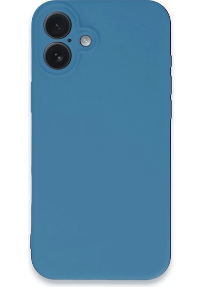 Newface - 652 - İphone 16 Plus Kılıf Nano İçi Kadife Silikon - Kmrsfres - - Mavi
