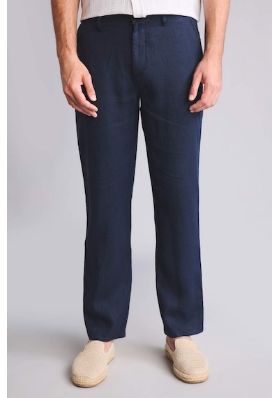 Defacto %100 Keten Relax Fit Pantolon G1395ax26smnv106 Lacivert-nv106