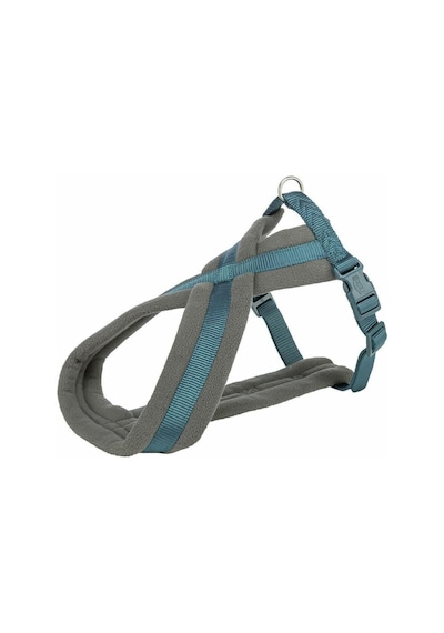 Trixie Premium Köpek Yürüyüş Göğüs Tasması M/l 50-90 Cm / 25 Mm Petrol Mavisi Açık Gri