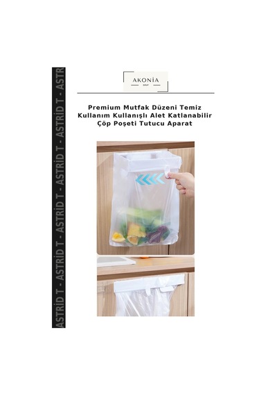 Premium Mutfak Düzeni Temiz Kullanım Kullanışlı Alet Katlanabilir Çöp Poşeti Tutucu Aparat