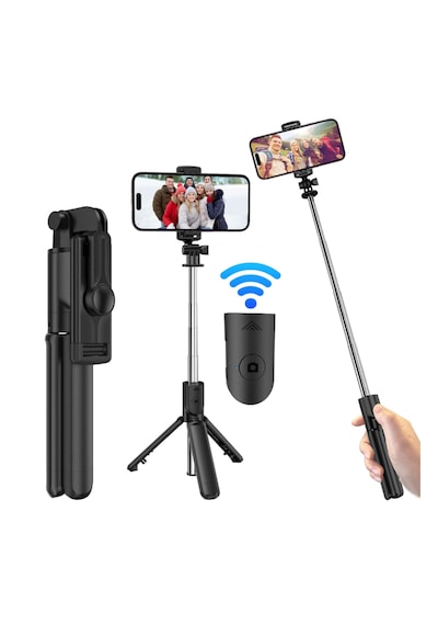 S03 Tripod Bluetooth Kumandalı Selfie Çubuğu 360 Fotoğraf Video