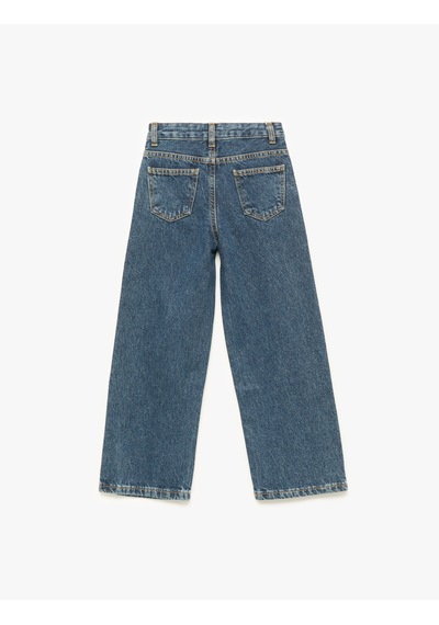 Koton Yüksek Bel Pamuklu Bol Kalıp Çiçek İşlemeli Geniş Paça Denim Pantolon Koyu İndigo 6wkg40029ad Dark Indigo Koton Yüksek Bel Pamuklu Bol Kalıp Çiçek İşlemeli Geniş Paça Denim Pantolon Koyu İndigo 6wkg40029ad Dark Indigo