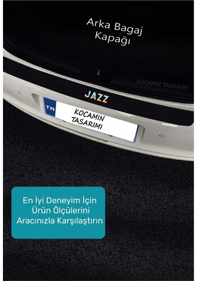 Honda Jazz Karbon Kapı Eşiği Koruma Seti Jazz Serisi İçin 5 Parça Renkli Baskı