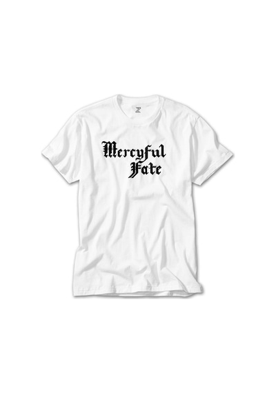 Mercyful Fate Logo Text Beyaz Tişört Beyaz