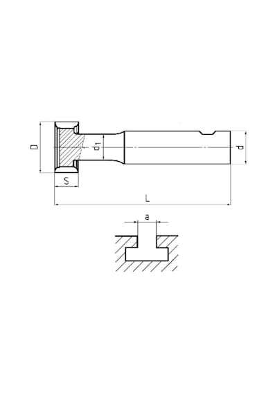 Fett 32x14mm Zps Dın851 Hss Co5 Çapraz Dişli T Kanal Freze