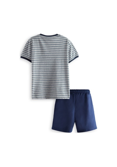 Denokids Erkek Çocuk Basic T-shirt Şort Takım