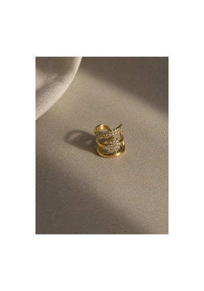 Démila Premium Stella Star Earcuff Altın Altın