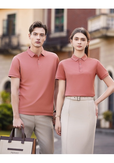 New Performance.arw50329.serintutan-antibakteriyel-yüksek Kalite.düğmeli Polo T.shirt Pudra