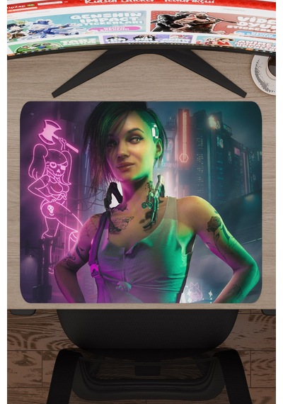 Cyberpunk 2077 Kaymaz Dikişli Kauçuk Oyuncu Mousepad V2 - 48x40 Xl Gaming Mouse Pad Fare Altlığı
