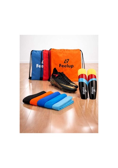 Football Unisex Krampon Set 1 Adet Çanta, + 1 Adet Çorap + 1 Adet Tekmelik Siyah