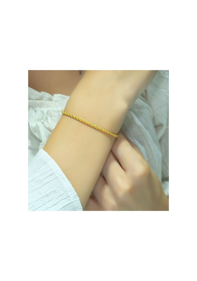 Halat Bileklik - Aytekgold Sarı
