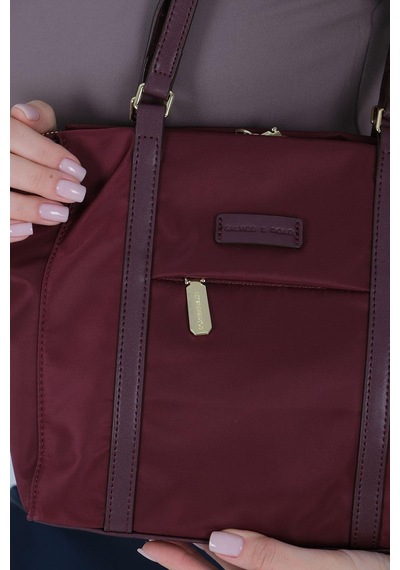 Silver Polo Sp1215 Kadın Omuz Çantası Saten Bordo-bordo