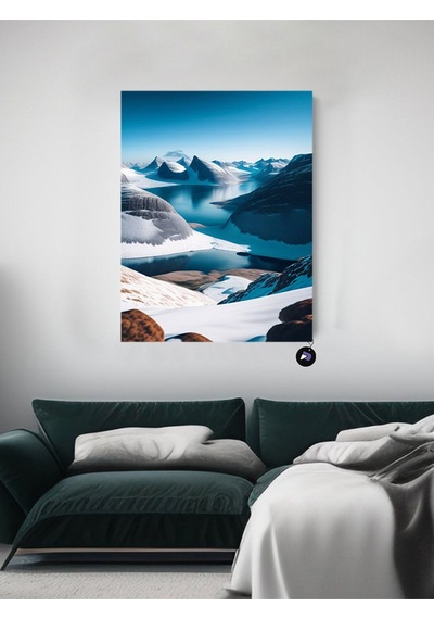 Nordik Dağları Iskandinav Tarzı Poster
