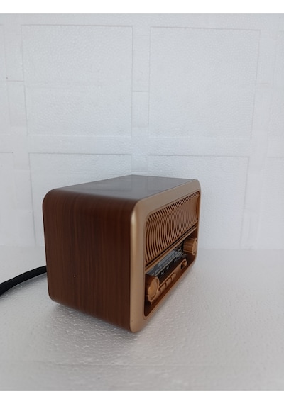 Nostaljik Radyo Klasik Radyo Bluetooth Hoparlör Usb-tf Çalar Ses Bombası Şarjlı Radyo - Kahverengi-
