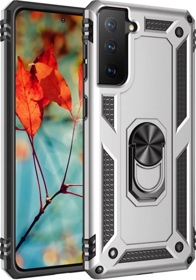 Samsung Uyumlu Galaxy S21 Plus 5G Kılıf Tank Koruma Vega Standlı Yüzüklü (510452223)