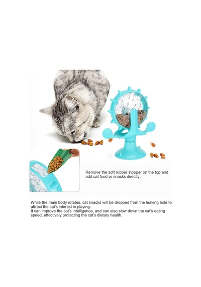 Akıllı Kedi Oyuncağı Mama Dağıtıcı Zeka Geliştirici İnteraktif Oyuncak Yavaş Besleme Aparatı Eğlenceli & Sağlıklı Beslenme