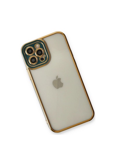 Cosmotex Newface Apple iPhone Uyumlu  12 Pro Max Kılıf Liva Lens Silikon - Yeşil