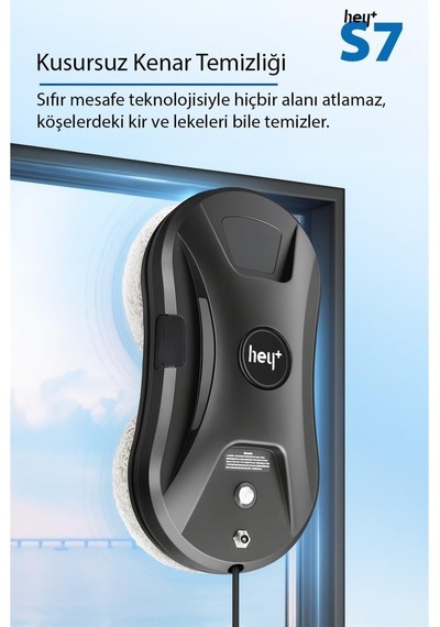 Hey+ Cam Silme Robotu Cam Temizleme Robotu Su Püskürtme Özellikli S7