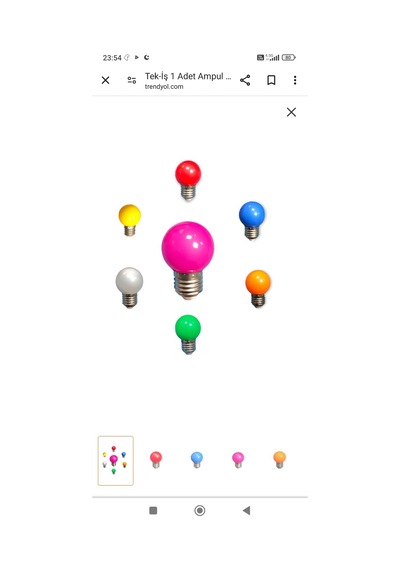 5 Adet 1.5 Watt Led Mini Gece Ampulü Her Renk Mevcuttur Çok Renkli