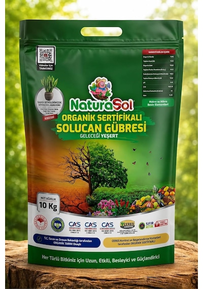 Ayrex Organik Sertifikalı Katı Solucan Gübresi 10 Kg 20 Litre Sebze-meyve, Çiçekler, Çim, İç & Dış Mekan, S 0,250