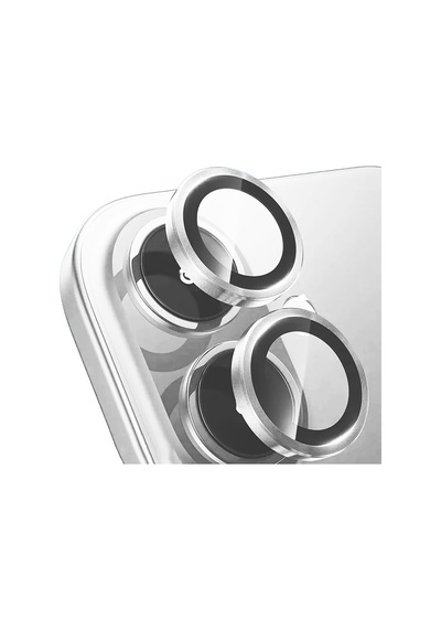 Apple Uyumlu iPhone 16 Plus Zore Mikro Kamera Lens Koruyucu Gümüş