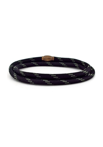 Siyah Haki Yeşil Paracord Bronz Klips Erkek Bileklik Bt538 Çok Renkli