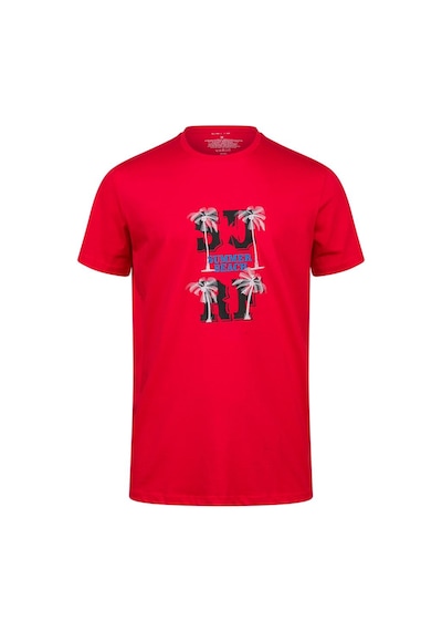 2as Alex Baskılı Erkek Sıfır Yaka T-shirt 047 Kırmızı