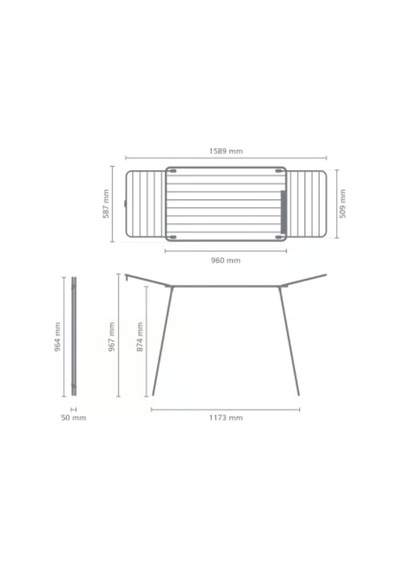 Brb-8710755232404-bra 232404-001-01-matt Black Hangon Too Çamaşır Kurutma Askısı-18 Metre Mat Siyah