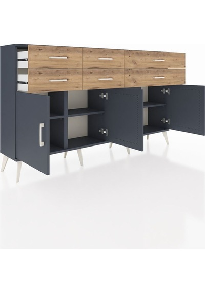 Arges Konsol 3 Raflı 6 Çekmeceli 4 Kapaklı 176x30x99 Antrasit-antrasit/çam Antrasıt/atlas Çam - Antrasıt Arges Konsol 3 Raflı 6 Çekmeceli 4 Kapaklı 176x30x99 Antrasit-antrasit/çam Antrasıt/atlas Çam - Antrasıt