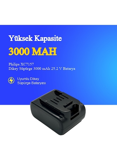 Philips Xc7157 Dikey Süpürge 3000 Mah 25.2v Batarya