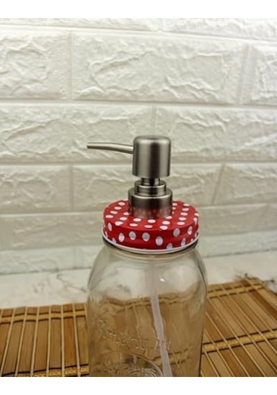 Büyük Boy Cam Sıvı Sabunluk 800ml 12 Izgara